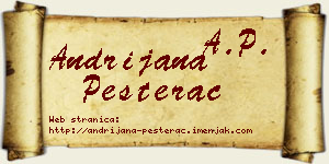 Andrijana Pešterac vizit kartica